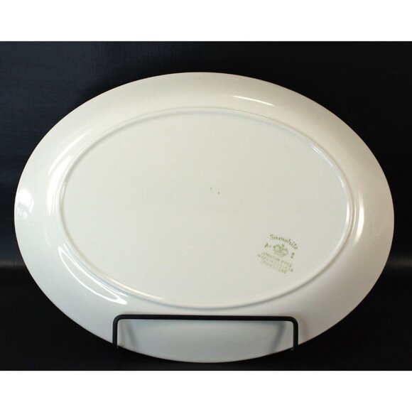 Midcentury 12 inch Serving Platter Johnson Bros. England Ironstone Snowhite - Picture 2 of 3